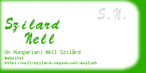 szilard nell business card