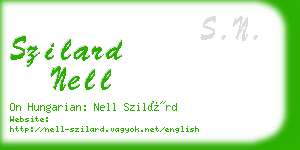 szilard nell business card